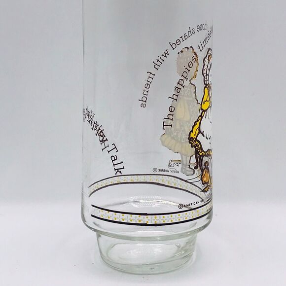 Holly Hobbie Glass Happy Talk Coca-Cola Vintage American Greetings 6” Limited Ed - Picture 2 of 4